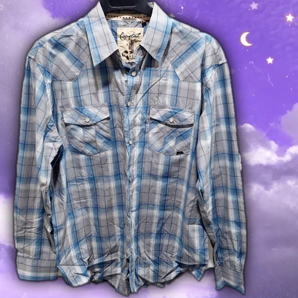 Grunge Coastal Oversized Plaid Shirt